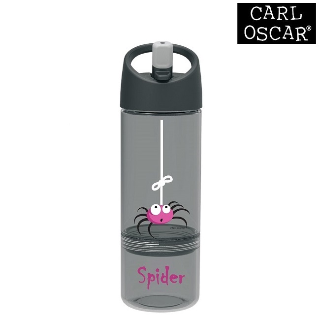 Bērnu ūdens pudele Carl Oscar 2-in-1 Grey Spider
