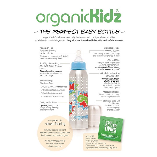 Termiskā bērnu pudelīte OrganicKidz