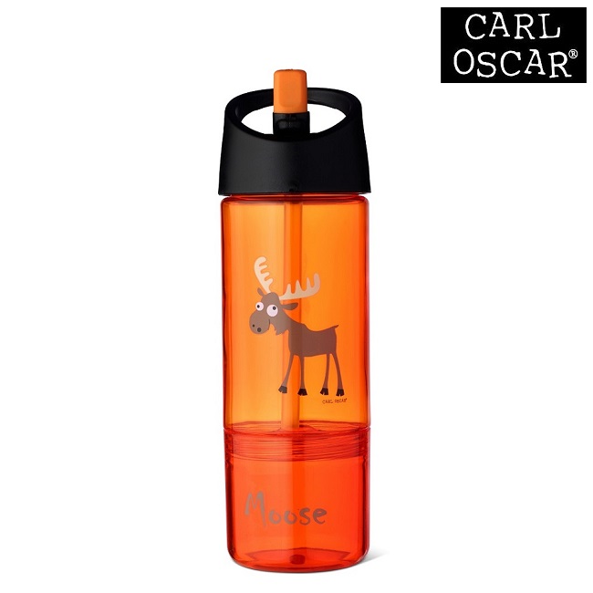 Bērnu ūdens pudele Carl Oscar 2-in-1 Orange Moose