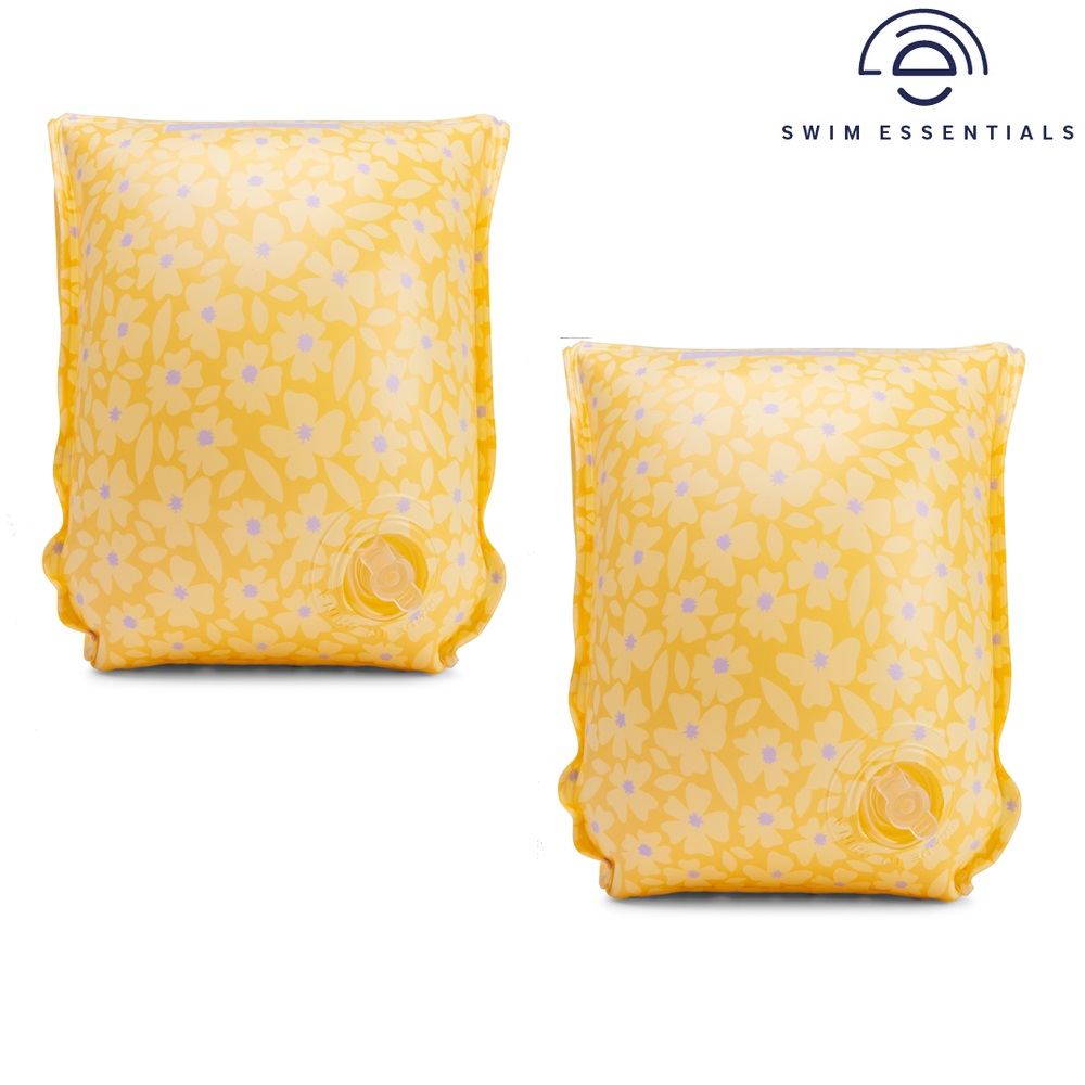 Piepūšamās peldēšanas piedurknes Swim Essentials Yellow Flowers