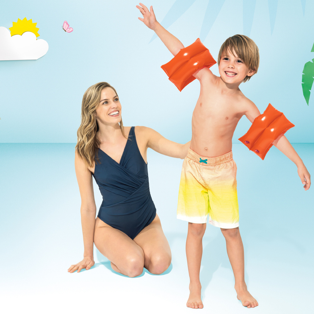 Peldēšanas uzroči bērniem Intex Orange Large