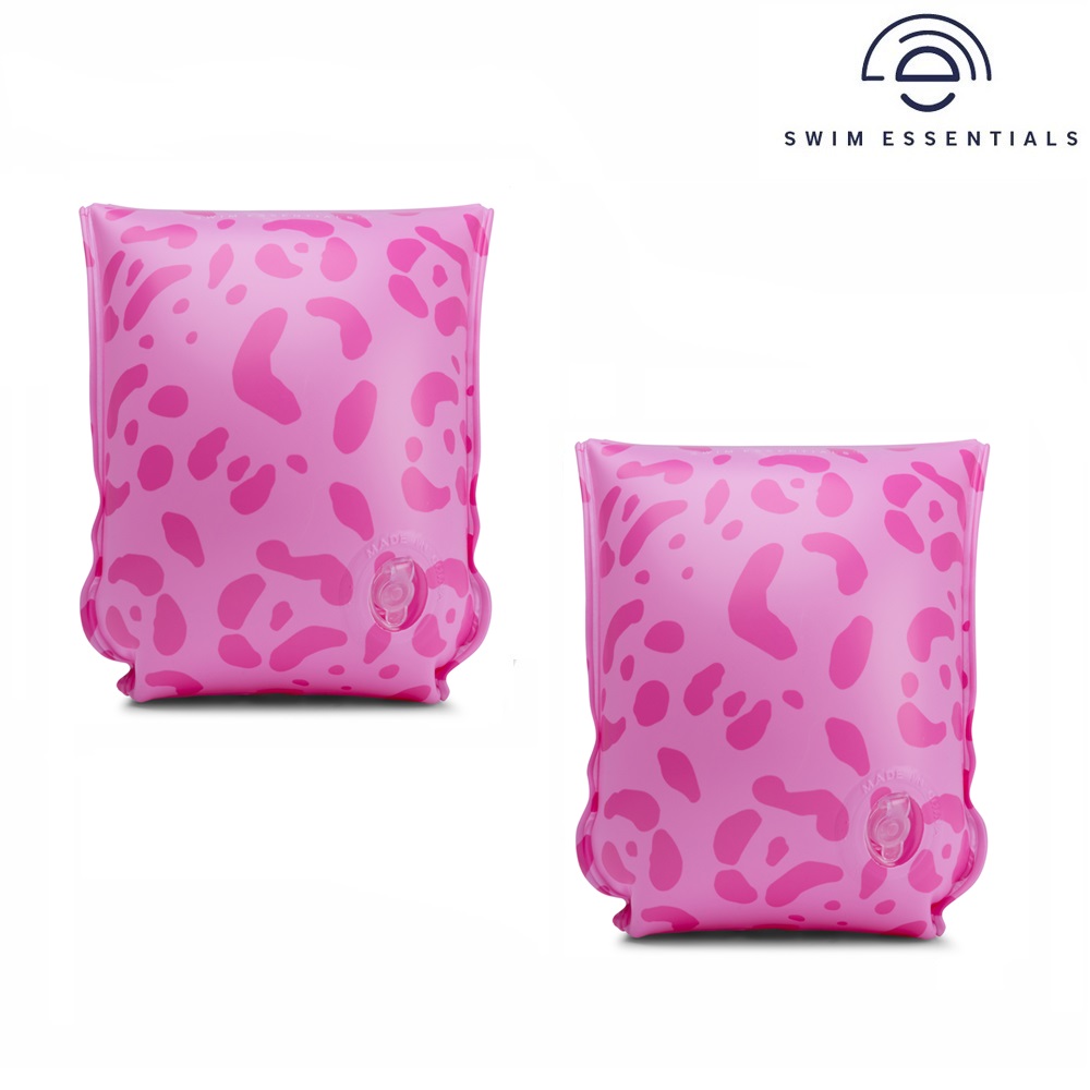 Piepūšamās peldēšanas piedurknes Swim Essentials Pink Leopard