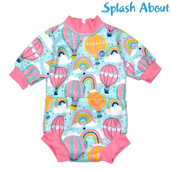 Hidrotērps ar peldēšanas autiņbiksītēm mazuļiem - SplashAbout Happy Nappy Up and Away