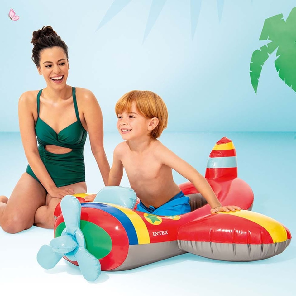 Piepūšama peldēšanas rotaļlieta Intex Pool Cruiser Airplane