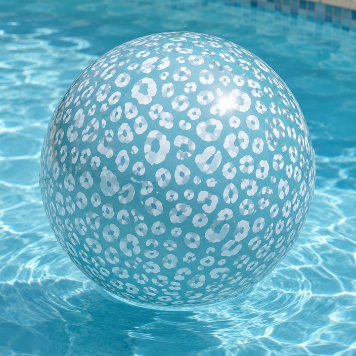 Piepūšamā pludmales bumba Swim Essentiasl Transparent Leopard