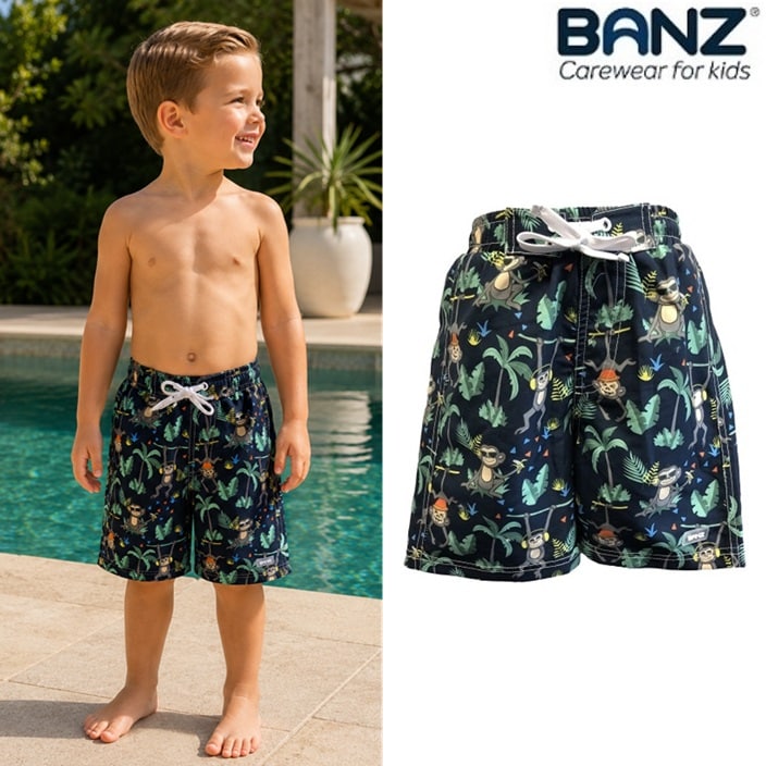 Bērnu peldšorti - Banz Navy Jungle