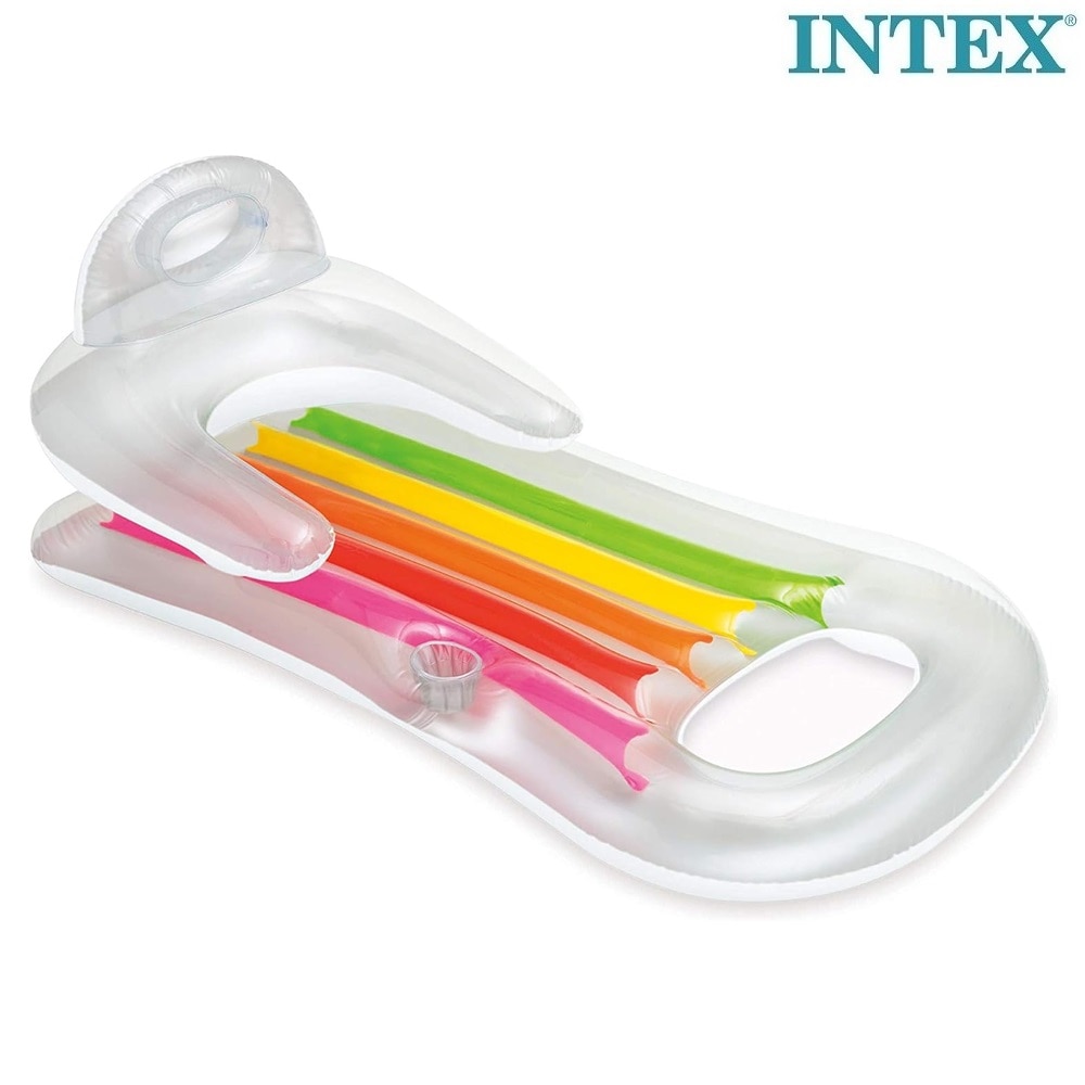 Piepūšamais peldmatracis Intex King Kool Lounch White