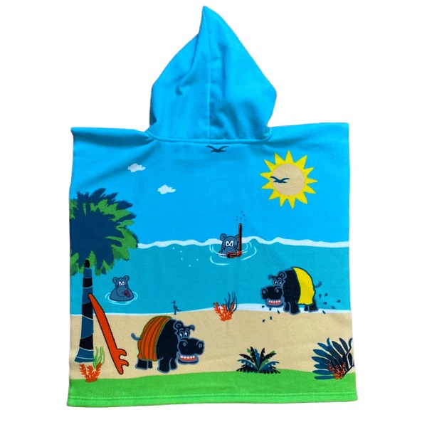 Dvielis pončo ar kapuci bērniem Le Comptoir de la Plage Hippo
