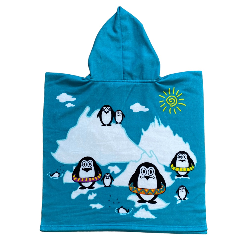 Dvielis pončo ar kapuci bērniem Le Comptoir de la Plage Penguins