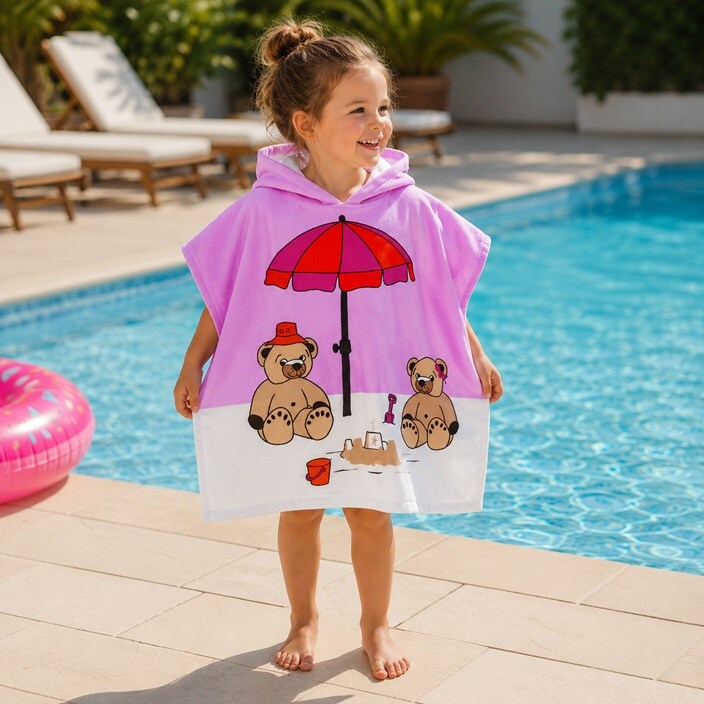 Bērnu dvielis pončo - Le Comptoir Teddy Beach
