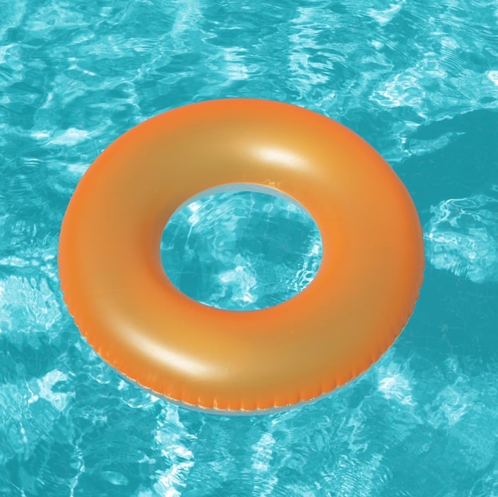 Piepūšamais peldriņķis bērniem Bestway Frosted Neon Orange XL