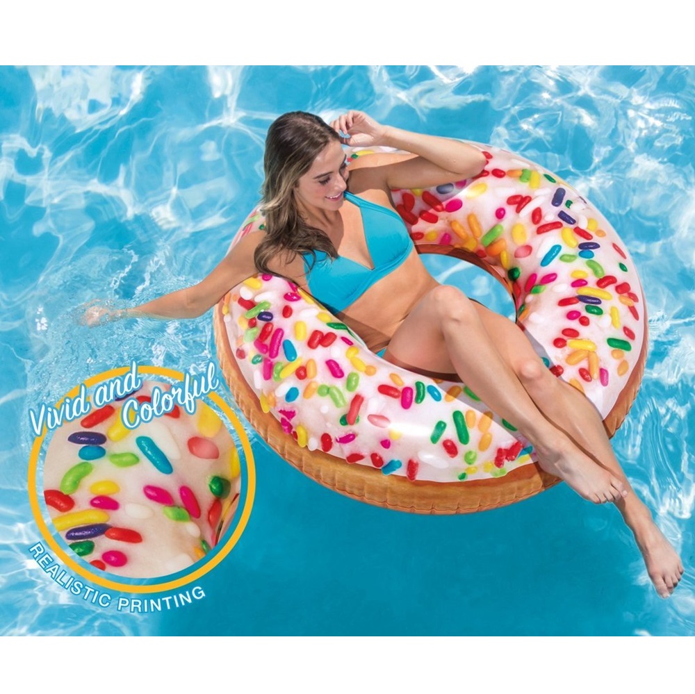 Piepūšams riņķis Intex Donut XXL Stripes