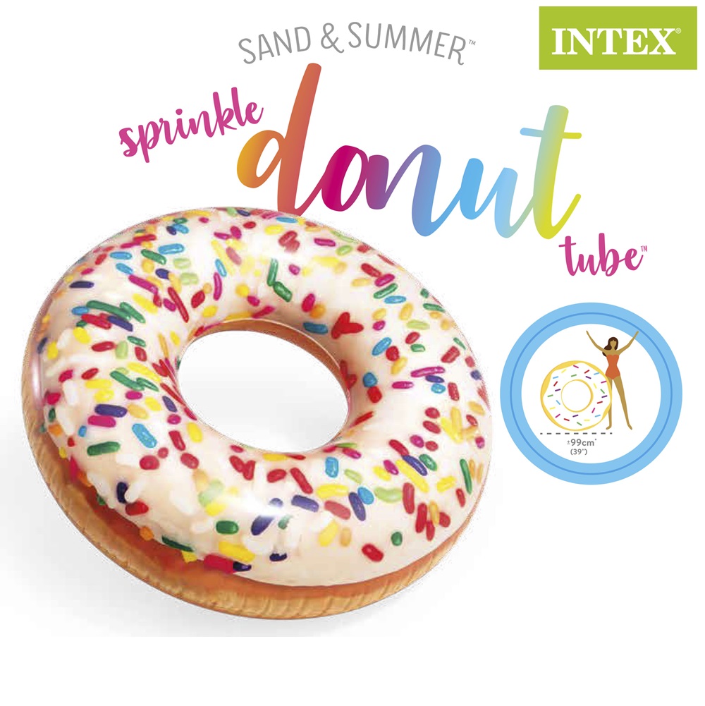Piepūšams riņķis Intex Donut XXL Stripes