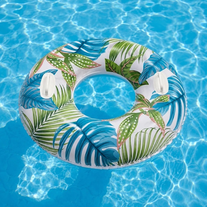 Peldriņķis XL ar rokturiem - Intex Tropical Plants