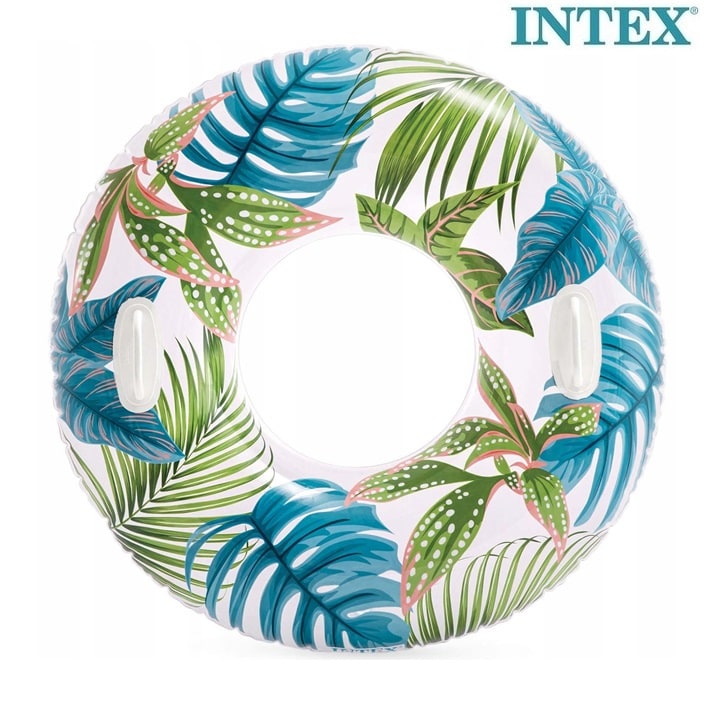 Peldriņķis XL ar rokturiem - Intex Tropical Plants