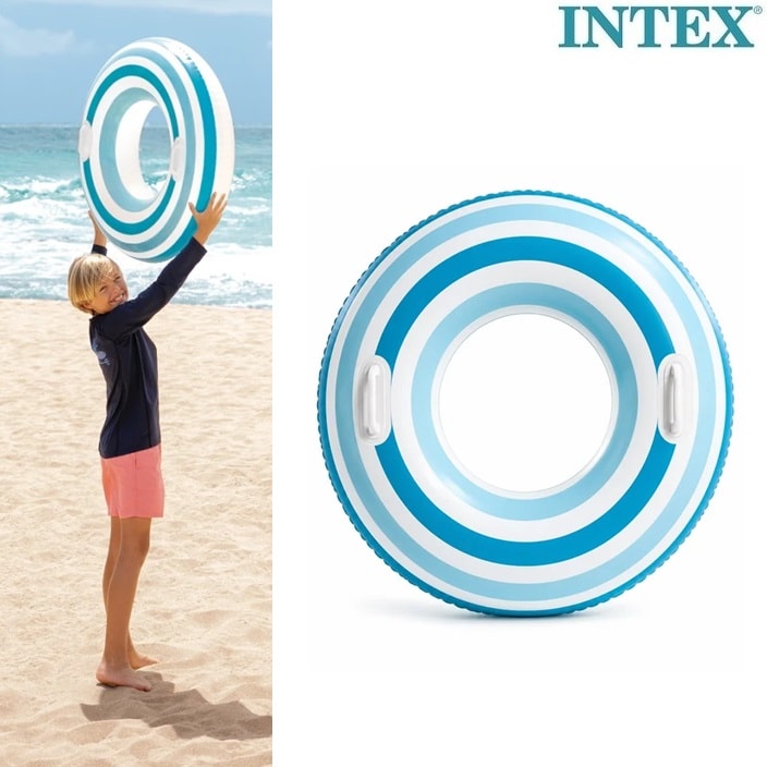 Piepūšamais peldriņķis bērniem Intex Twisty Blue XL