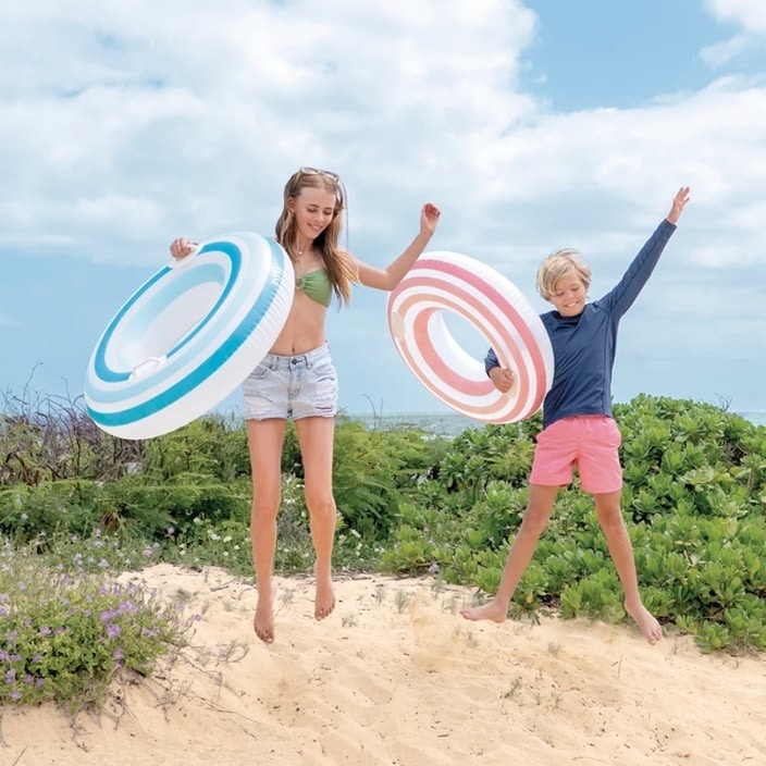 Piepūšamais peldriņķis bērniem Intex Twisty Blue XL
