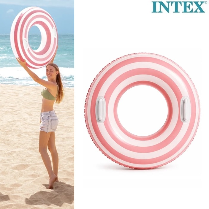Piepūšamais peldriņķis bērniem Intex Twisty Pink XL