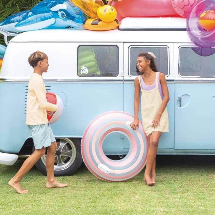 Piepūšamais peldriņķis bērniem Intex Twisty Pink XL