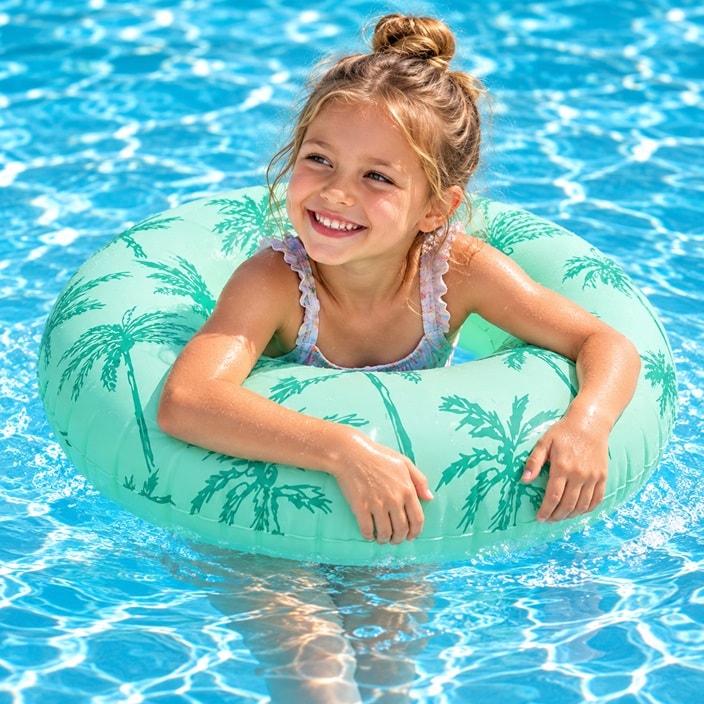 Liels piepūšamais peldriņķis - Swim Essentials XL Palm Trees