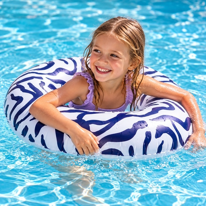 Liels piepūšamais peldriņķis - Swim Essentials XL Zebra