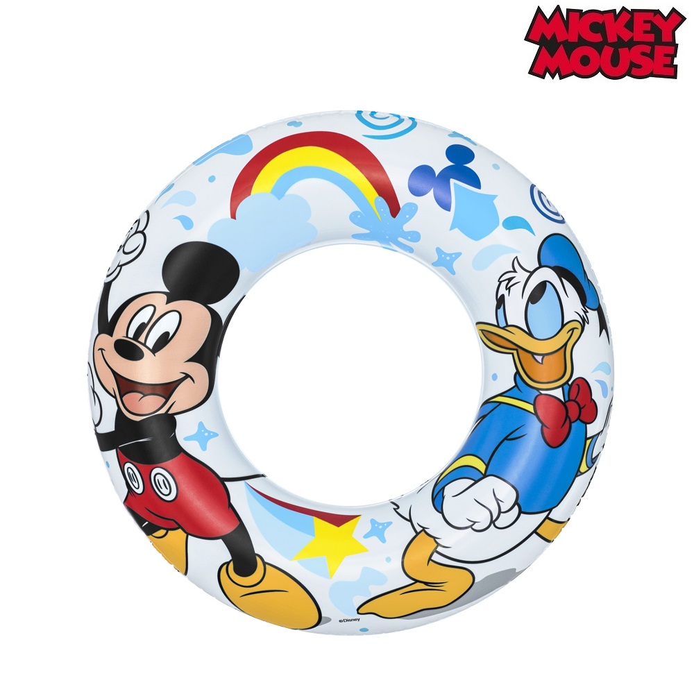 Piepūšams riņķis peldēšanai Bestway Mickey and Donald