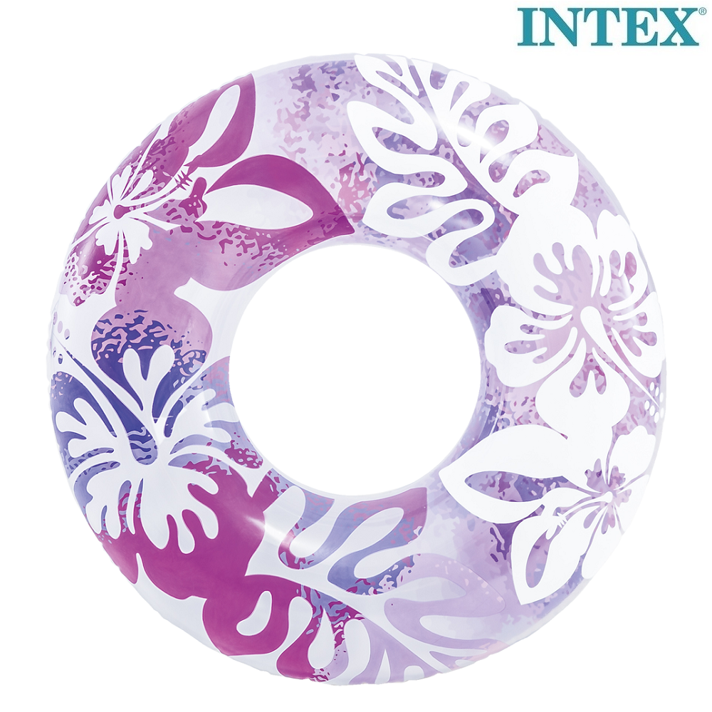 Piepūšams riņķis Intex Purple Flowers