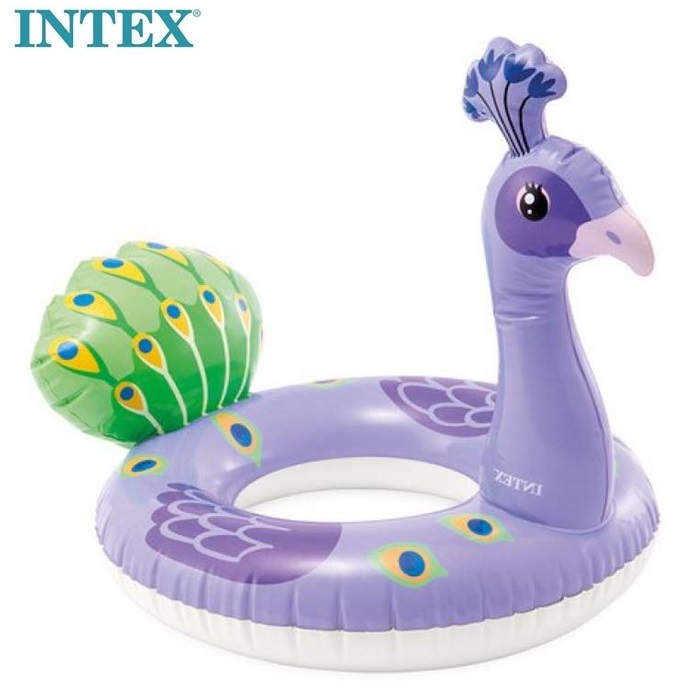 Piepūšams riņķis peldēšanai Intex Purple Peacock