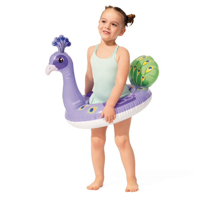 Piepūšams riņķis peldēšanai Intex Purple Peacock