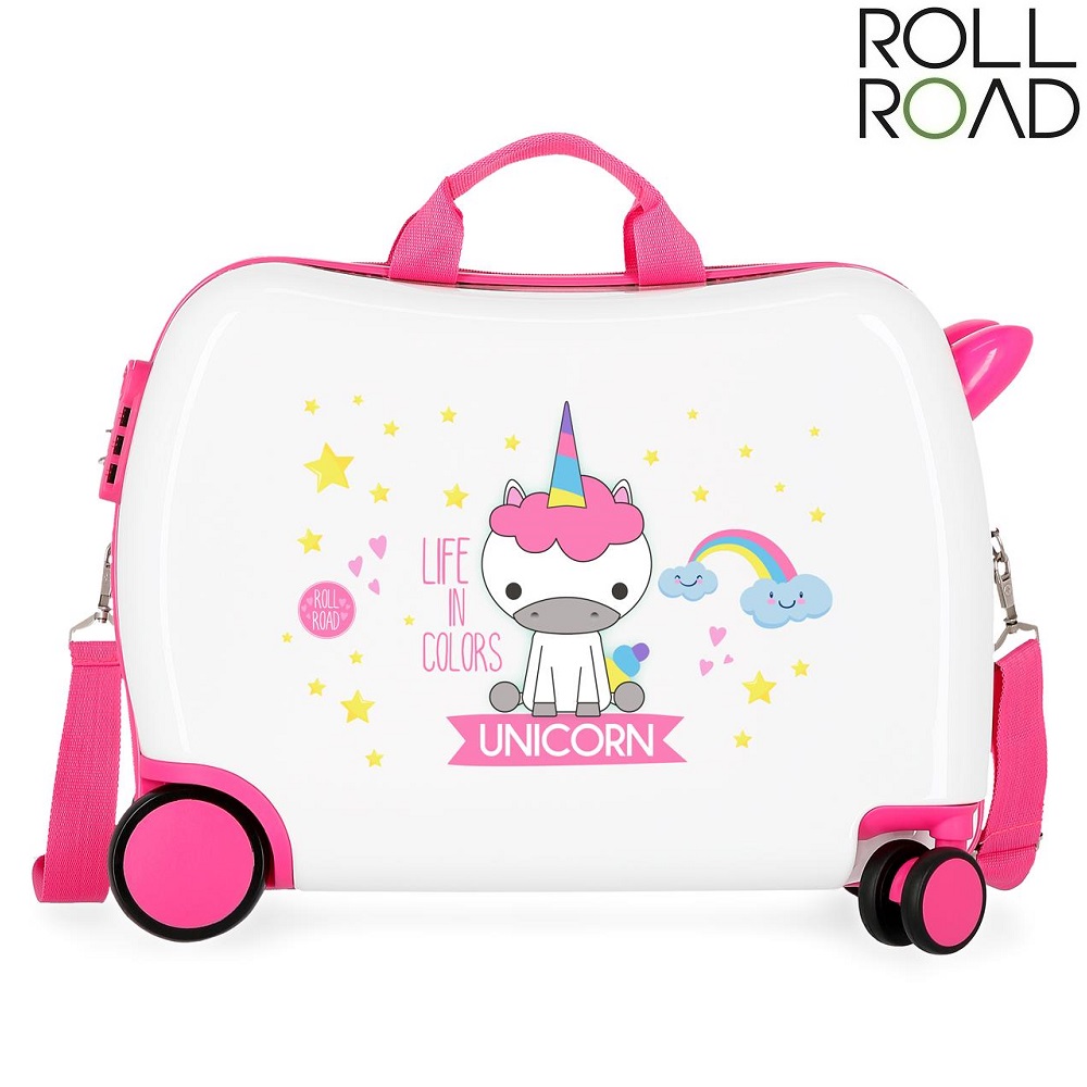 Bērnu čemodāns ar riteņiem Roll Road Unicorn Bērnu čemodāns ar riteņiem Roll Road Unicorn