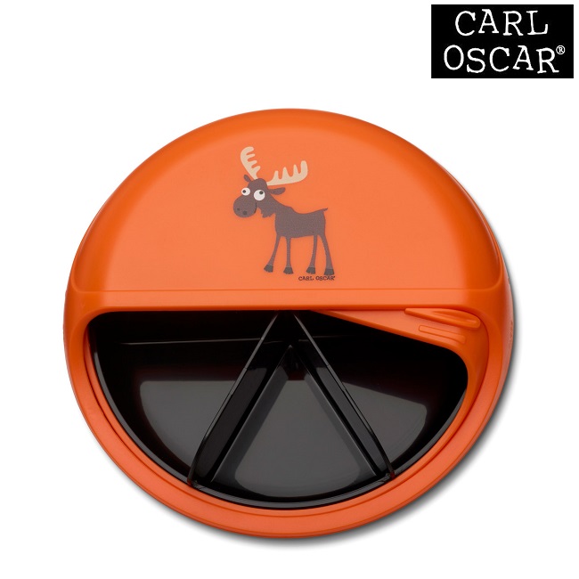 Uzkodu kastīte bērniem - Carl Oscar SnackDisc Orange Moose