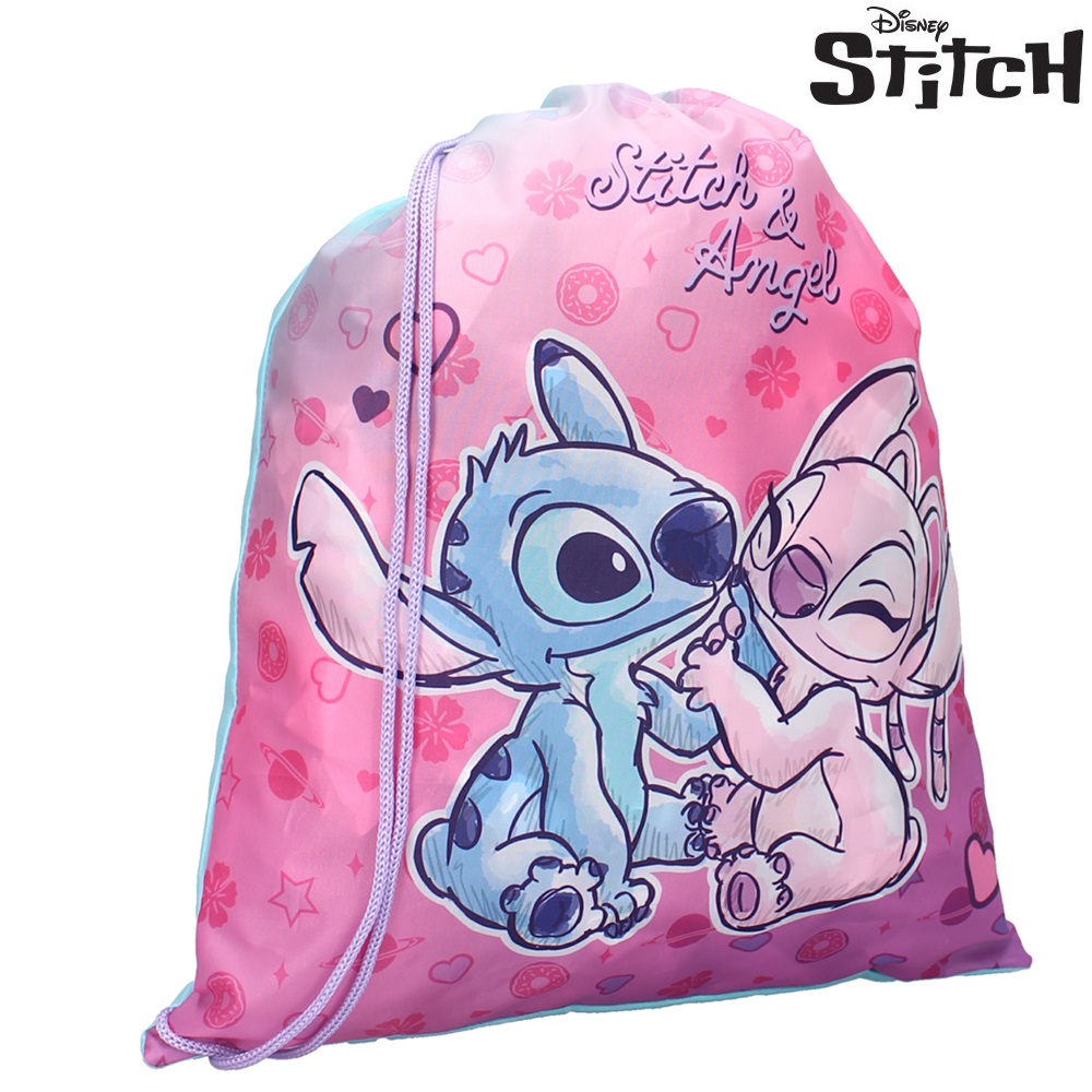 Sporta maisiņš ar auklām Stitch Hello Cutie Sporta maisiņš ar auklām Stitch Hello Cutie
