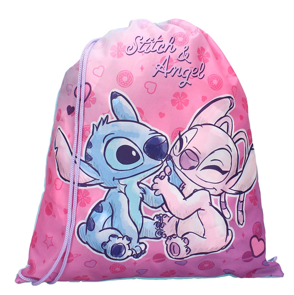 Sporta maisiņš ar auklām Stitch Hello Cutie Sporta maisiņš ar auklām Stitch Hello Cutie