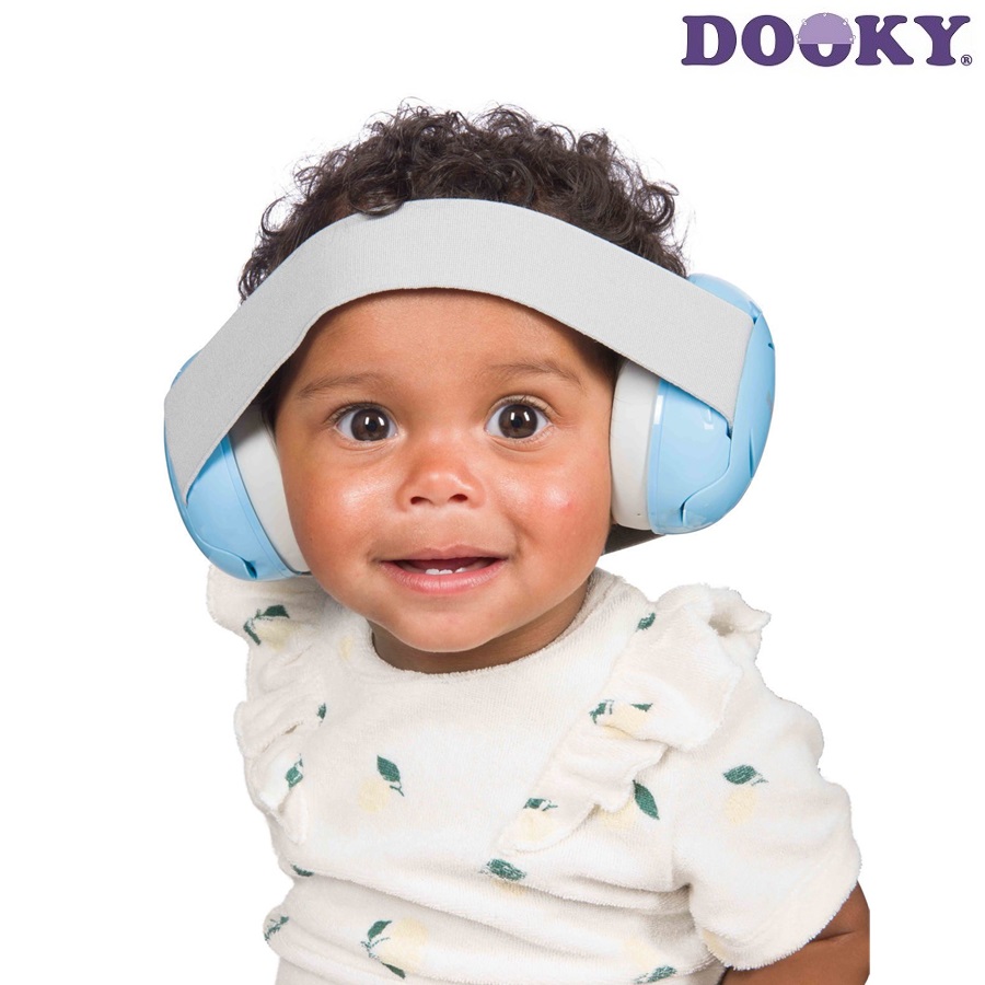 Ausu aizsargi zīdaiņiem un maziem bērniem Dooky Baby Ear Protection Blue