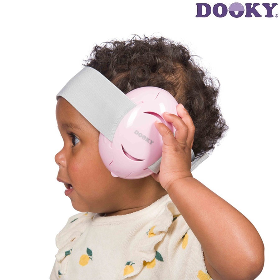 Ausu aizsargi zīdaiņiem un maziem bērniem Dooky Baby Ear Protection Pink