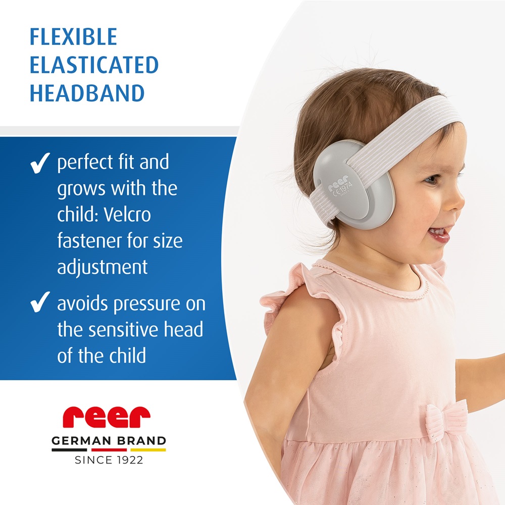 Bērnu ausu aizsargi Reer SilentGuard Baby Grey