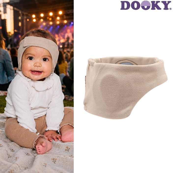 Dzirdes aizsargi zīdaiņiem - Dooky Headband Beige