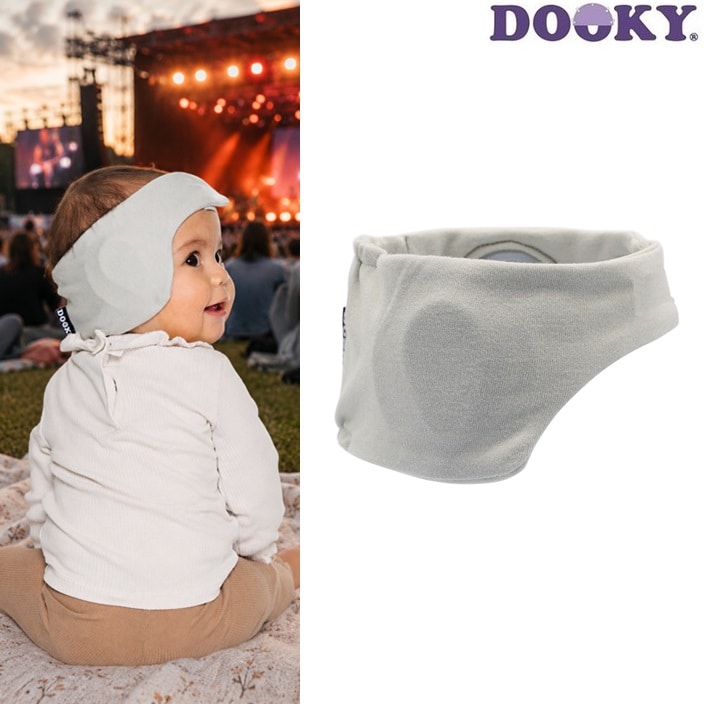Dzirdes aizsargi zīdaiņiem - Dooky Headband Grey