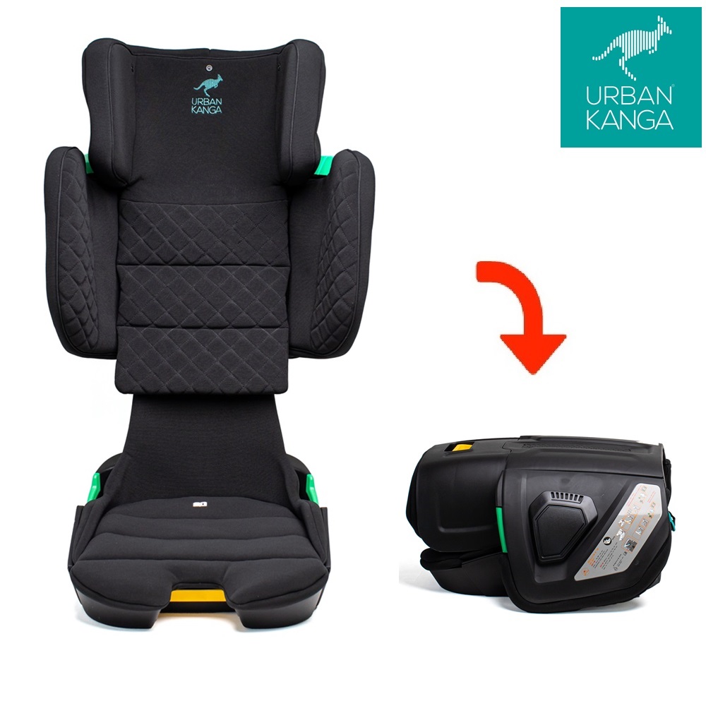 Salokāms automašīnas sēdeklis Urban Kanga Wallaroo Car Seat Black Quilt