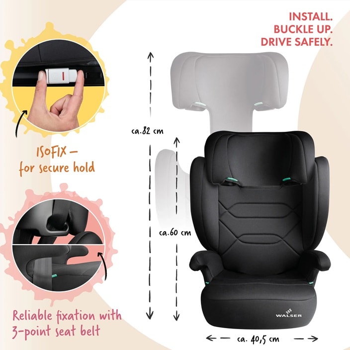 Salokāms autokrēsliņš bērniem Walser Numa Isofix 2-in-1