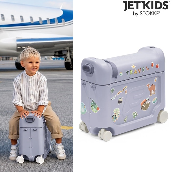Braucams ceļojumu koferis – Stokke JetKids BedBox Arctic Blue
