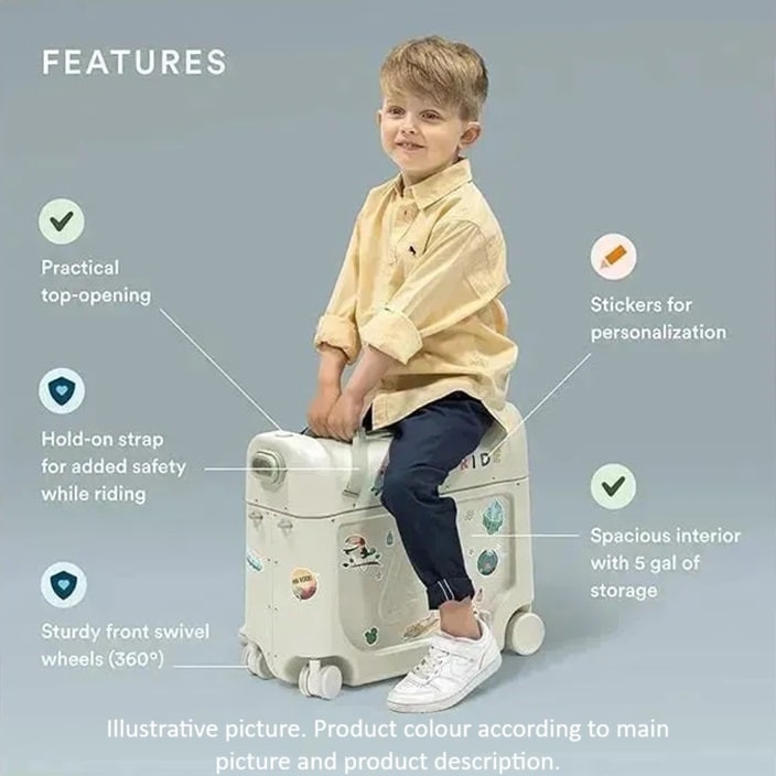 Braucams ceļojumu koferis – Stokke JetKids BedBox Moonglow White