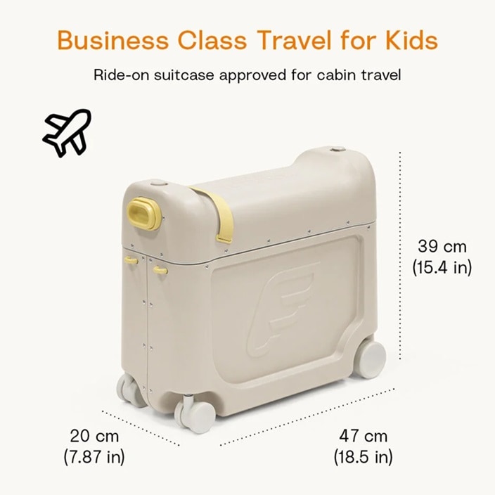 Braucams ceļojumu koferis – Stokke JetKids BedBox Moonglow White