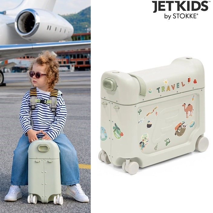 Braucams ceļojumu koferis – Stokke JetKids BedBox Sea Green