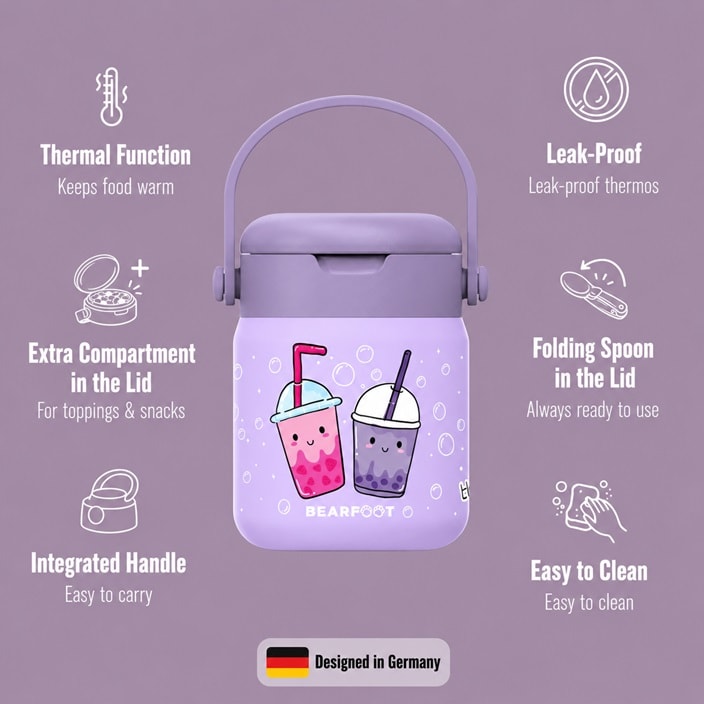 Termoss ēdienam bērniem Bearfoot Bubble Tea