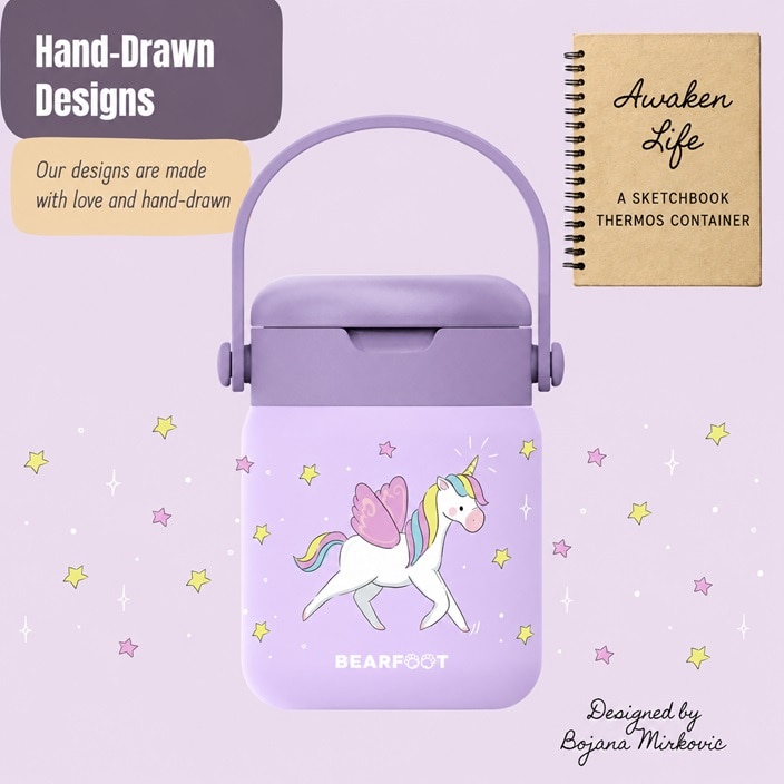 Termoss ēdienam bērniem Bearfoot Unicorn