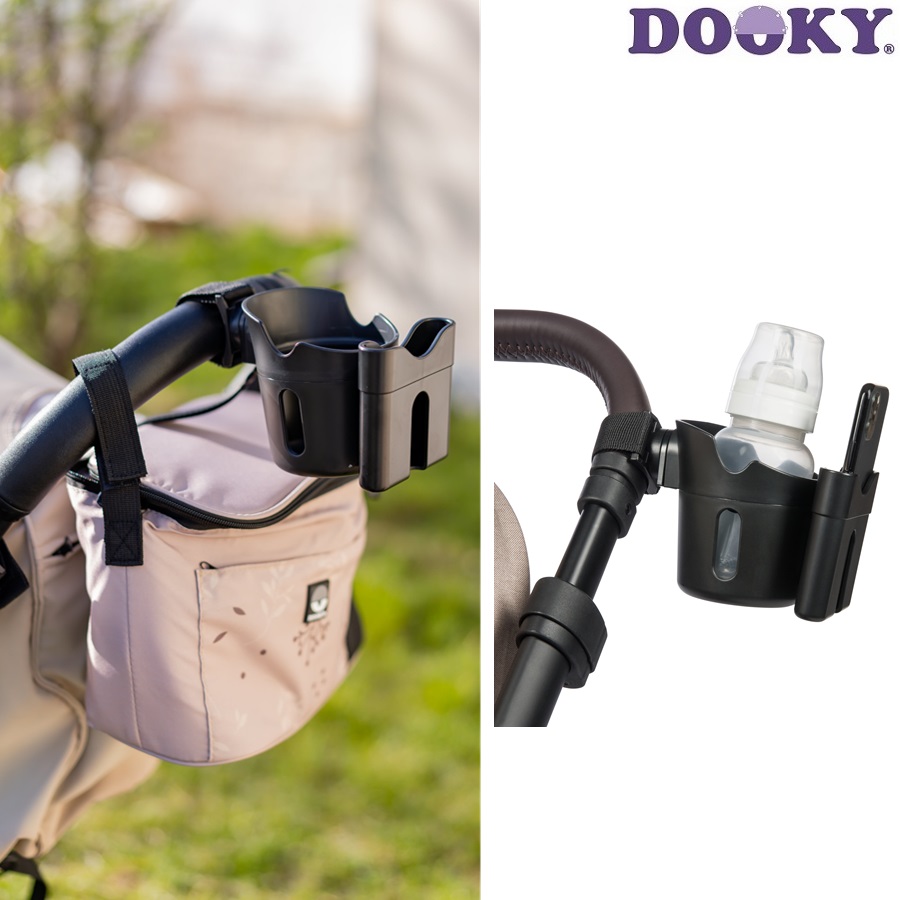 Krūzīšu turētājs ratiņiem Dooky Cup and Phoneholder 2-in-1