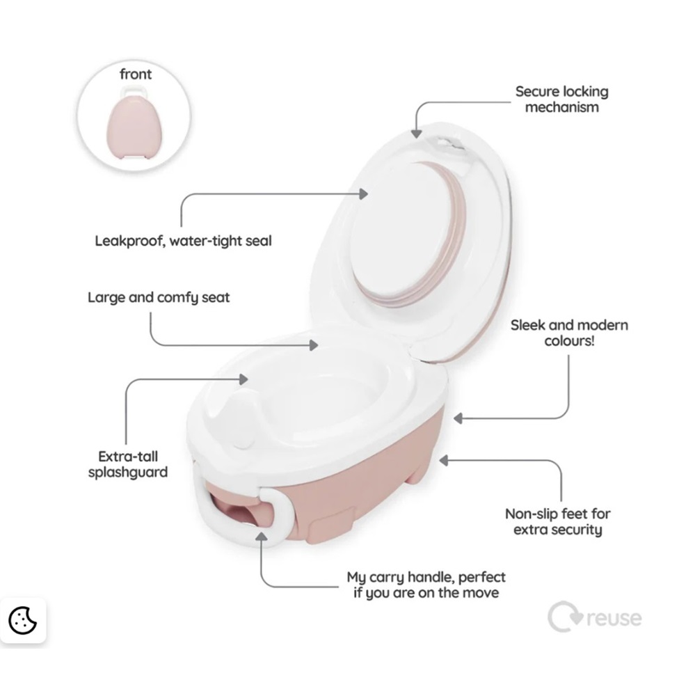 Nešiojami naktipuodžiai My Carry Potty Blush Pink
