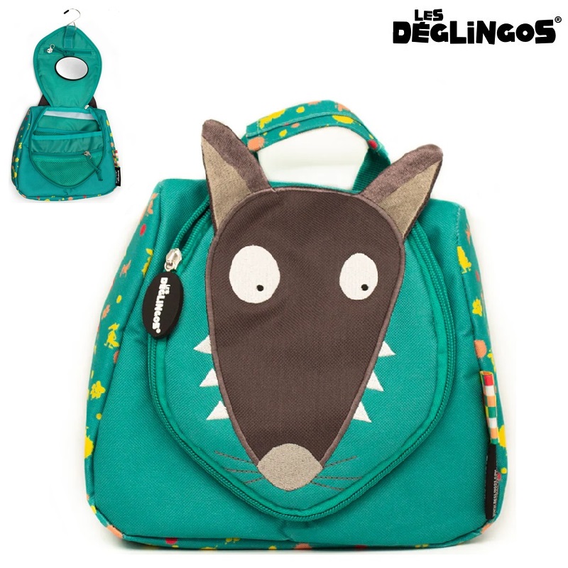 Bērnu tualetes piederumu soma Les Deglingos Wolf