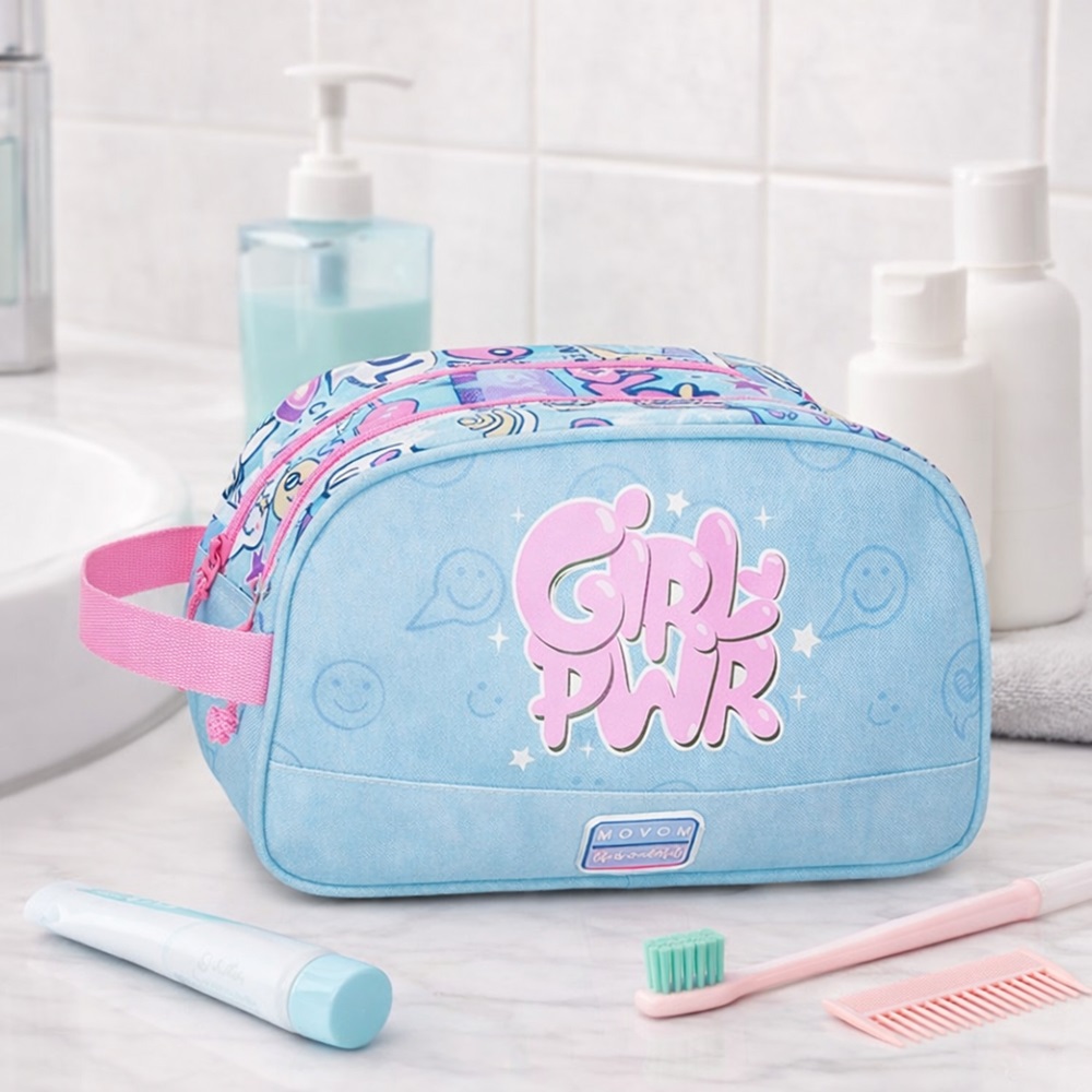 Bērnu tualetes piederumu soma Movom Power Girl